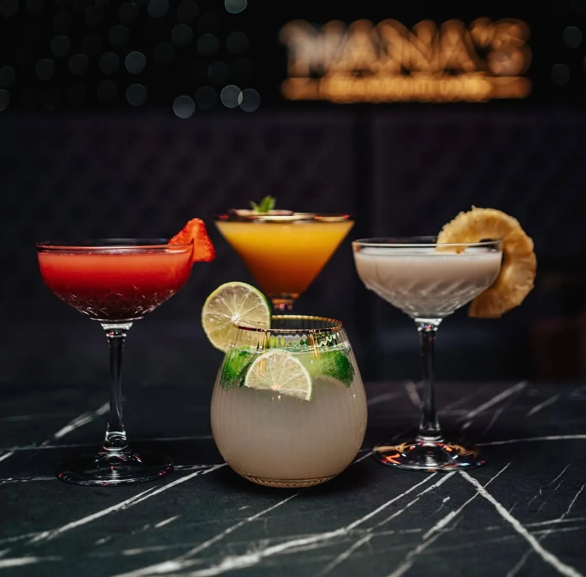 A selection of mocktails